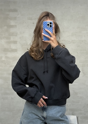 Saseven hoodie 15697 Black Pigment Samsøe 